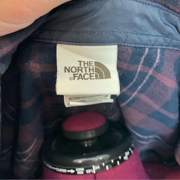The North Face Purple Black Women's Berkeley Boyfriend Shirt sz M - Picture 6 of 12
